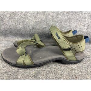 Teva Thong Sandals Mens Size 9 Green Adjustable Strap Hiking Shoes Outdoors